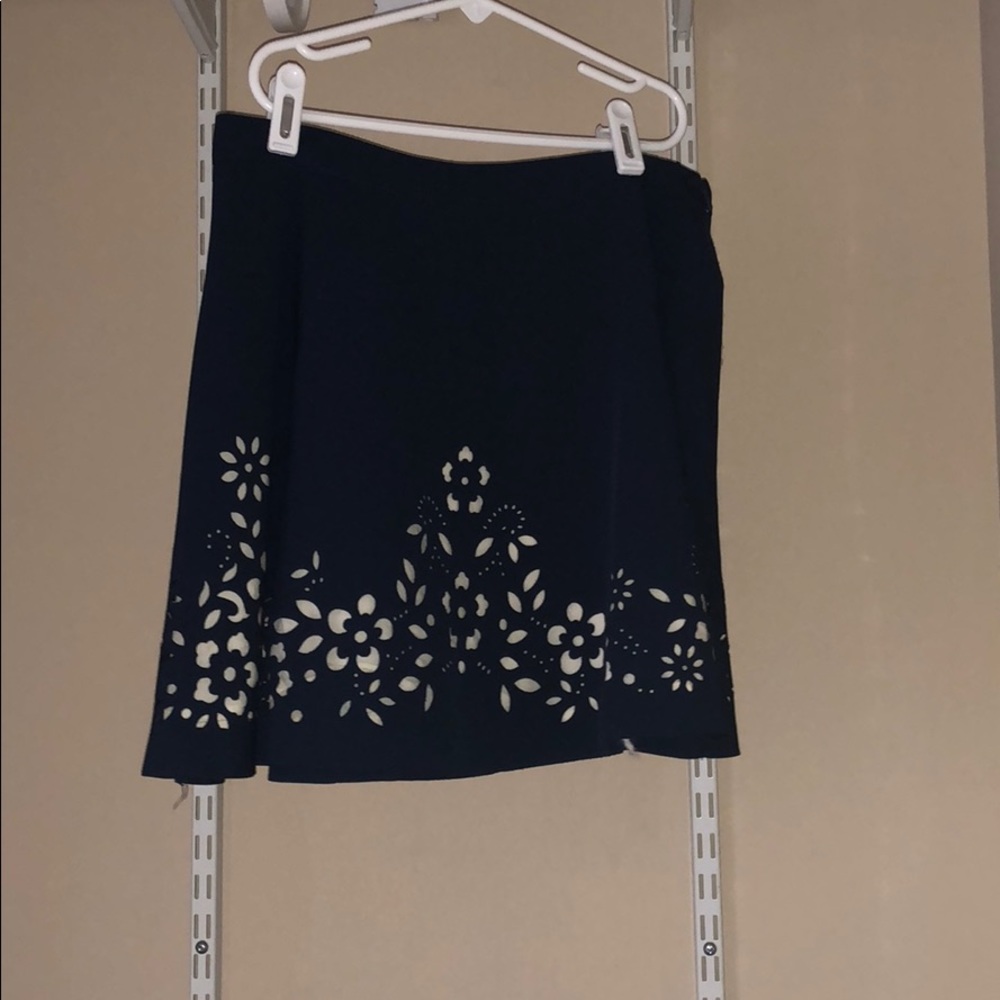 Navy A-Line Skirt